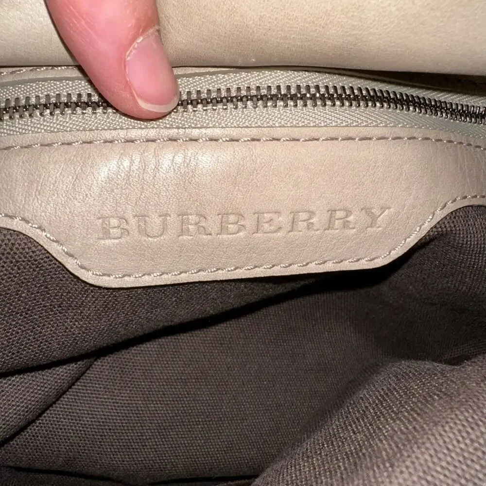 Burberry Smoked Check Medium Walden Belted Hobo Handbag